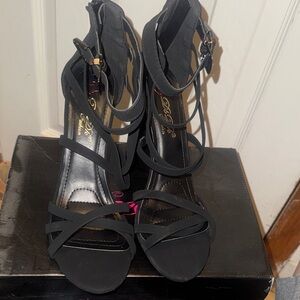 DbDk Fashion Black Strappy Heels
